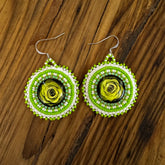 Nora Labillois Earrings Green Granny Rose